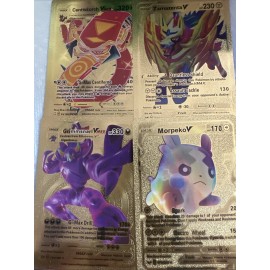 Pokémon 4 V Vmax Gx Gold Foil Fan Artset NM