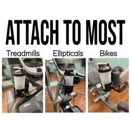 The Cardio Buddy - Water Bottle and Phone Holder - Designed for Most Treadmills, Ellipticals, Exercise Bikes