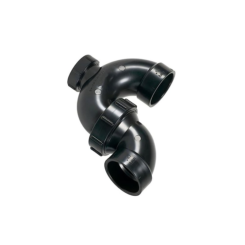 LEFITPA Replacement 93231 1-1/2 Inch ABS P-Trap with Cleanout and