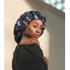Gorro de satén grande para mujeres negras, pelo rizado para