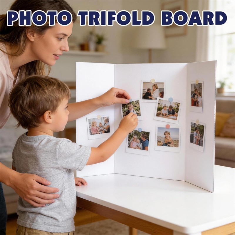 3 Pack Trifold Poster Board, 16in x 24in Corrugated Project