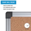 MasterVision Maya Series Self-Healing Cork Bulletin Board, Wall Mounting Push