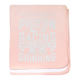 CafePress Funny Pigeon Racing Beer Drinking for Baby Blanket, Super Soft Newborn Swaddle