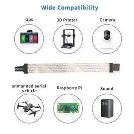 PinQiongZhe Micro SD Card Extension Cable with Built-in Capacitive Resistor Screw Holes(9.8in/25cm)