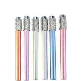 RuiMi Pencil Extension Holder Auxiliary Axis Short Pencil Brush Extension Pole for School Kids Writing Artists Drawing Tools (1 each of 6 colors)