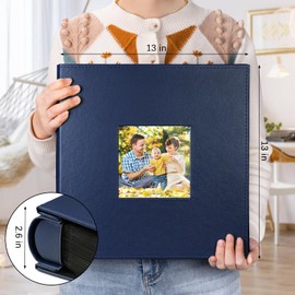 Colemoly Photo Album 4x6 1000 Photos Leather Cover Extra Large Capacity Albums Holds 1000 Horizontal & Vertical Pictures for Travel, Graduation(Blue, 1000 Pockets)