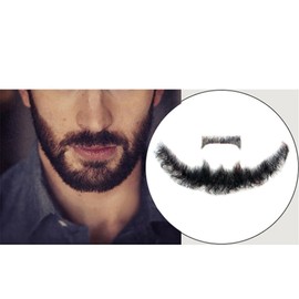 Remeehi Beard Middle-Aged Moustache Men Human Hair Adult Handmade Prop 1 Piece Fashion