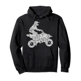 Quad Biker ATV 4 Wheeler Funny Quad Men & Boys Pullover Hoodie