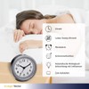 TFA Dostmann Analogue Alarm Clock 60.1034.01 with Sweep Movement Night