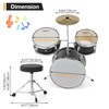 GarveeLife Drum Set, 3 Piece Junior Drum Set with with