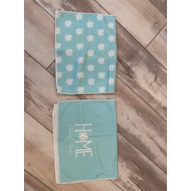 Kitchen Blue Home Sweet Home Flowers Kitchen Towels Dish Towels - 26" x 18"