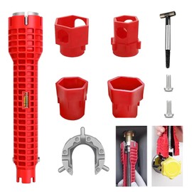14 in 1 Multifunction Faucet Sink Installer Wrench Plumbing Tool Water Pipe Spanner for Toilet Bowl/Sink/Bathroom/Kitchen Plumbing and more,Repair and Installation Tools