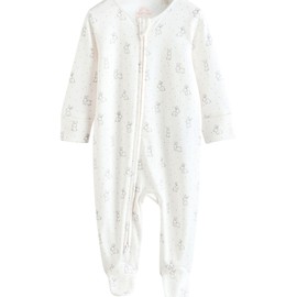 NEXT Pack of 5 Baby Bunny Pyjamas, Brown/Cream