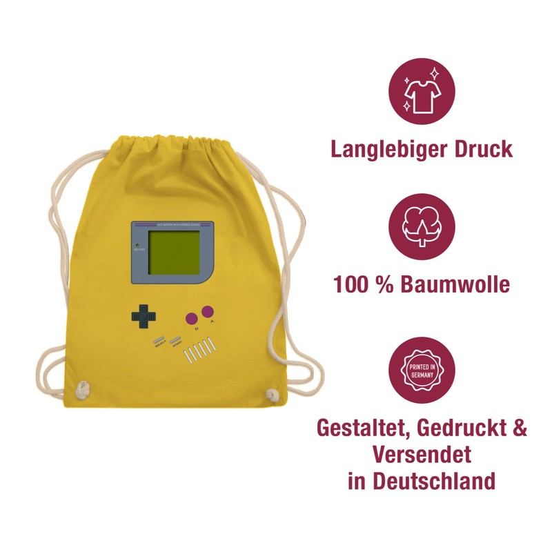 Nerds & Geeks Gameboy Sports & Gym Bag - Yellow