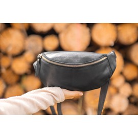 Gusti Ladies' Bum Bag Men Leather Small - Cillian Belt Bag Hip Bag Black