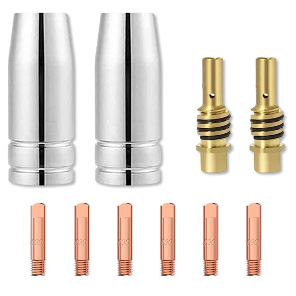MIG Welding Gun Kit Accessory,6pcs Welding Tips 0.035" + 2pcs