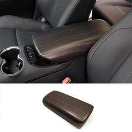 KELEIMAI Car Accessories Fit for Toyota VENZA 2021 2022 2023 2024 Armrest Box Cover Trim Center Console Protector Cap (Peach Wood) 1PC