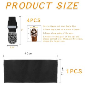 4 Pieces Of Pet Socks And 1 Piece Of Elastic Pet Earmuffs, Waterproof Socks, Non-Slip Socks, Dog Paw Protection, Pet Supplies