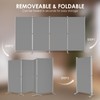 RANTILA 4 Panel Room Divider, 6 Ft Tall Folding Privacy