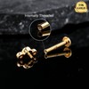 Melighting - Piercing de oro macizo de 14 quilates para