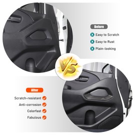 Daeiclru Car Inner Door Panel Cover Trim Compatible with Nissan Frontier 2022-2025, Front Door Panel Protection Decorative Cover Frame Accessories (Carbon Fiber Pattern)