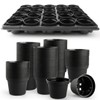 RooTrimmer 3 Inch Plastic Plant Pots 100 Pcs with 5