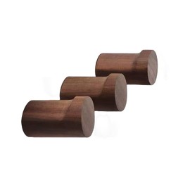 Perchero de Madera para Pared, Juego de 3 Ganchos, Color Marrón