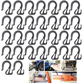 Paquete de 30 ganchos de cuerda elástica de nailon de alta resistencia, para hacer tus propios cables elásticos para kayak, barco, motocicleta, SUV, camión, camión, maletero de carga y organizador de almacenamiento