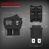DaierTek DPST KCD4 Rocker Switch 40A 12V DC 4 Pin