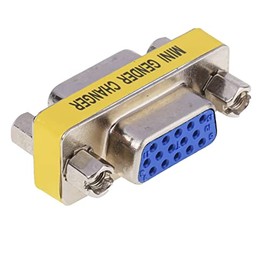 CABLEPELADO VGA Female to Female SVGA Coupler HDB15 Gender Changer Adapter VGA Female to Female Plug 15 Pin VGA Female 15 Pin Female to Female