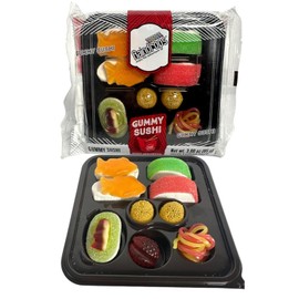 Raindrops Gummy Sushi Candy - Mini 3oz or 9.5 Oz Bento Box - Fun & Vibrant Gummies - Made with Delicious & Various Candies - Perfect for Parties, Gifts & Unique Snacks - Ideal for Kids & Adults (3oz)