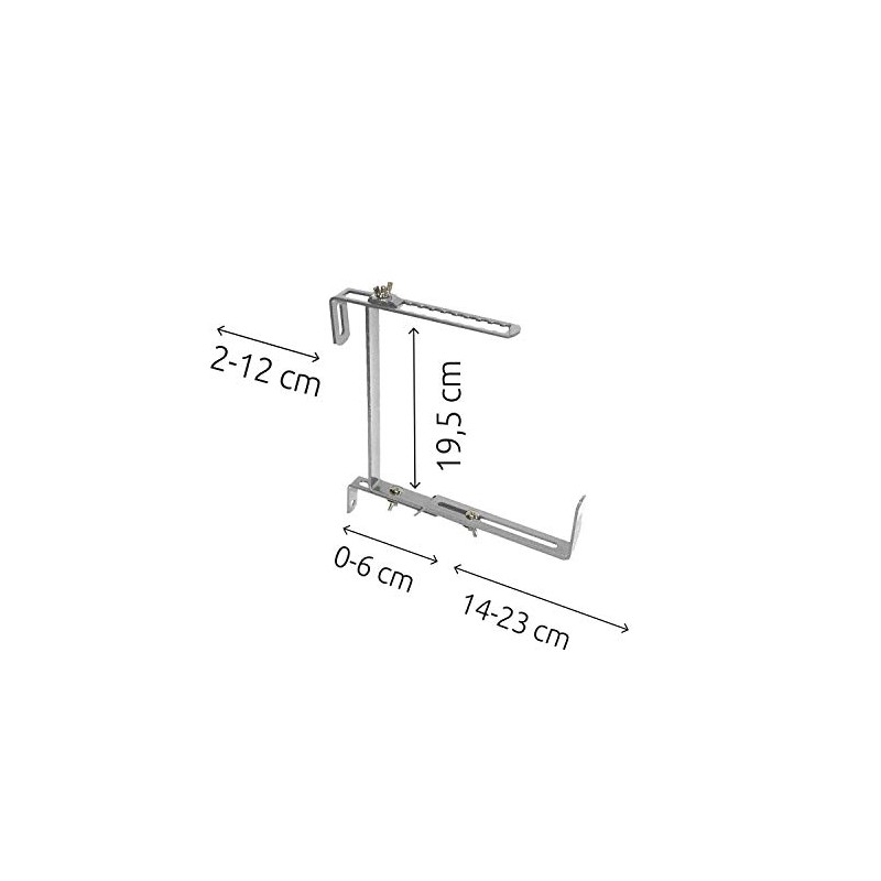 bellissa 2 pieces (1 pair) flower box brackets, hooks for