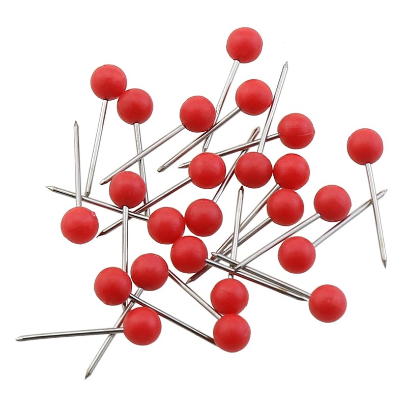 ZZHXSM 300 Packs Cork Board Floor Marking Pegs Red Plastic