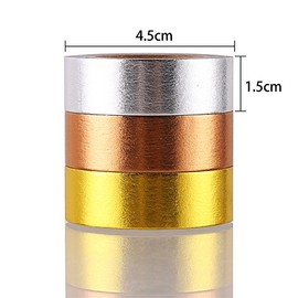 DECORA - 3 piezas de cinta adhesiva Washi dorada para manualidades y manualidades de primera calidad, suministros de envoltura de regalo para decoración del hogar y uso del día de San Valentín