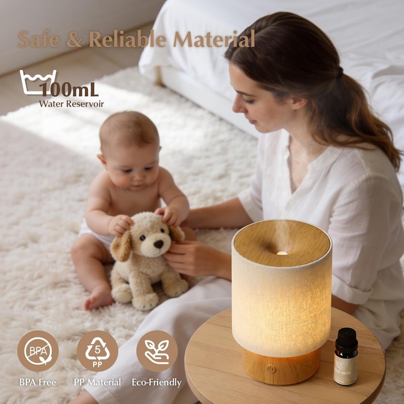ARVIDSSON Essential Oil Diffuser with Fabric Cover, 100ml Aromatherapy Diffuser