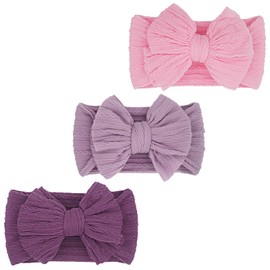 Dresyu Baby Bows Headbands Soft Stretchy Baby Girl Nylon Headband Soft Hair Bands Accessories for Newborn Infant Toddler Kids