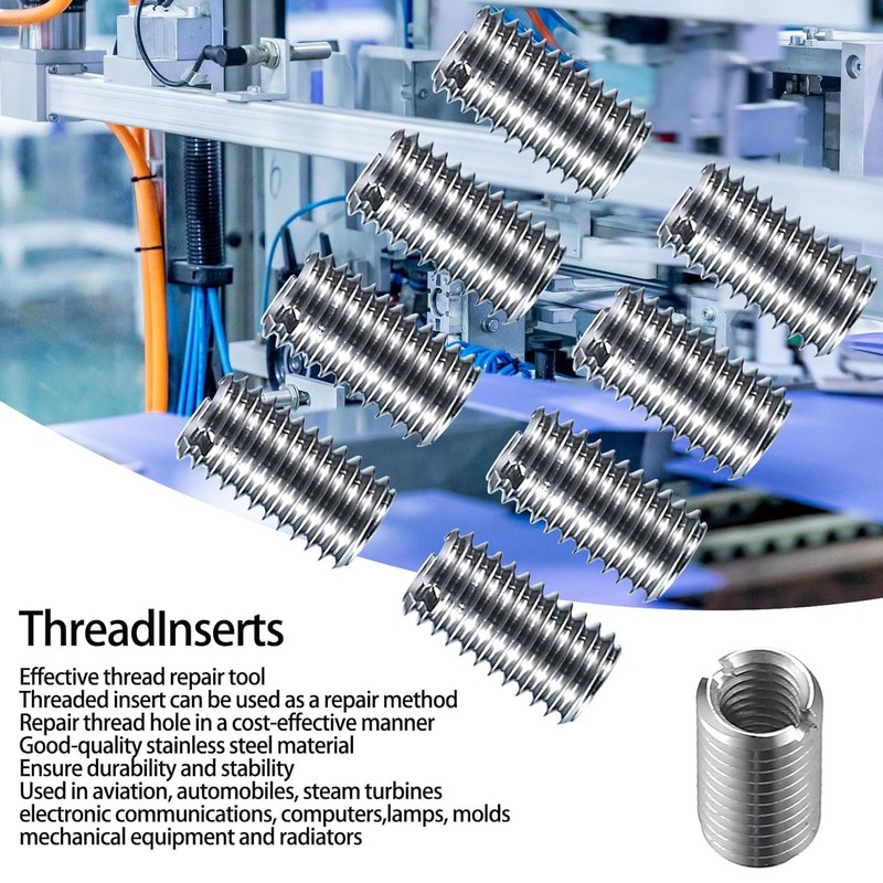 Pack of 50 Thread Insert M3 to M12, Stainless Steel