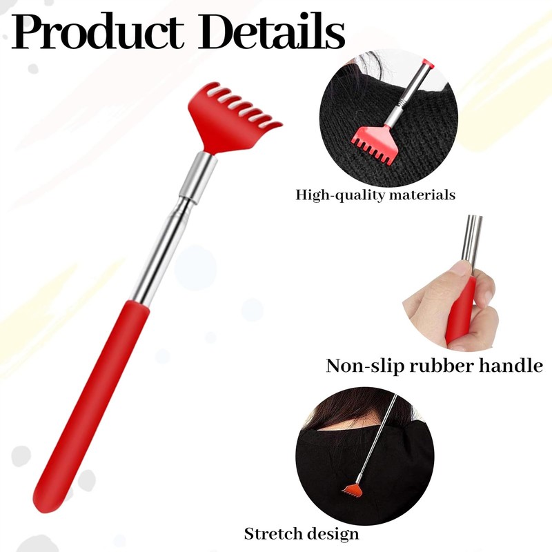 Set of 4 back scratchers, telescope, scratch hand back scratcher,