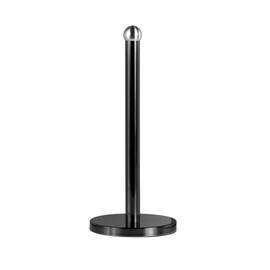 Innoteck Essentials Kitchen Paper Towel Holder - Free-Standing, Stable Base, Stainless Steel - Modern Round Design - Vertical Paper Hand Towel Holder for Home, Kitchen, Bathroom, & Office - Black