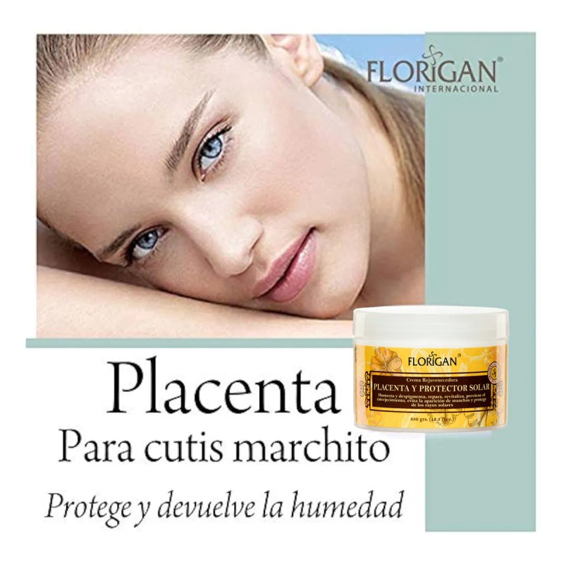 Crema Placenta Y Protector Solar Florigan® 350g 2 Piezas
