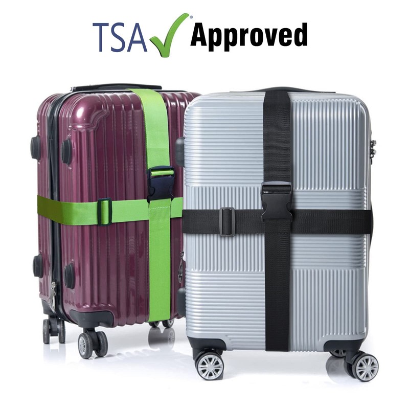 2 PCS Luggage Strap 78" x 2" Suitcase Belts Wide