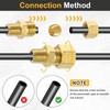 sourcing map 2Pcs Brass Pipe Fitting, 5/16" OD x 1/8"