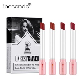 Long Lasting Matte Lipsticks (4pcs), Easy Coloring Moisturizing Matte Lipsticks, For All Occasions Lip Makeup, Girls And Women Makeup Accessories