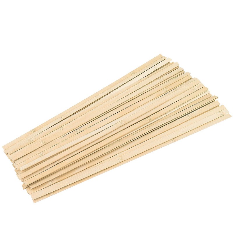 DYWISHKEY Natural Bamboo Sticks, Wooden Craft Sticks, 15.5 Inches Longth