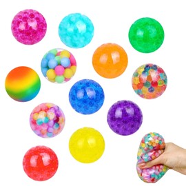 12pcs Random Stress Balls, Toys for Stress Ball For, Squishy Stress Relief Ball, Squishy Balls Toys for Home School Office Anxiety Relief Squishy Stress Balls Exercise Hand Flexibility