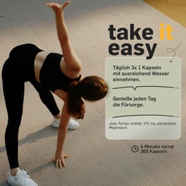 Vitabaum® Magnesium Citrate - 375 mg Magnesium Per Serving - Supports Energy Metabolism - 365 Capsules - 4 Month Supply - Vegan, Gluten Free, Lactose Free