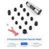 J-HVA Metal Kitchen Faucet Head Replacement, 2 Modes Pull Down