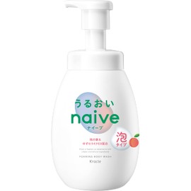 Naive Foam Body Soap (Moisturizing Type), Pump, 20.3 fl oz (600 ml)