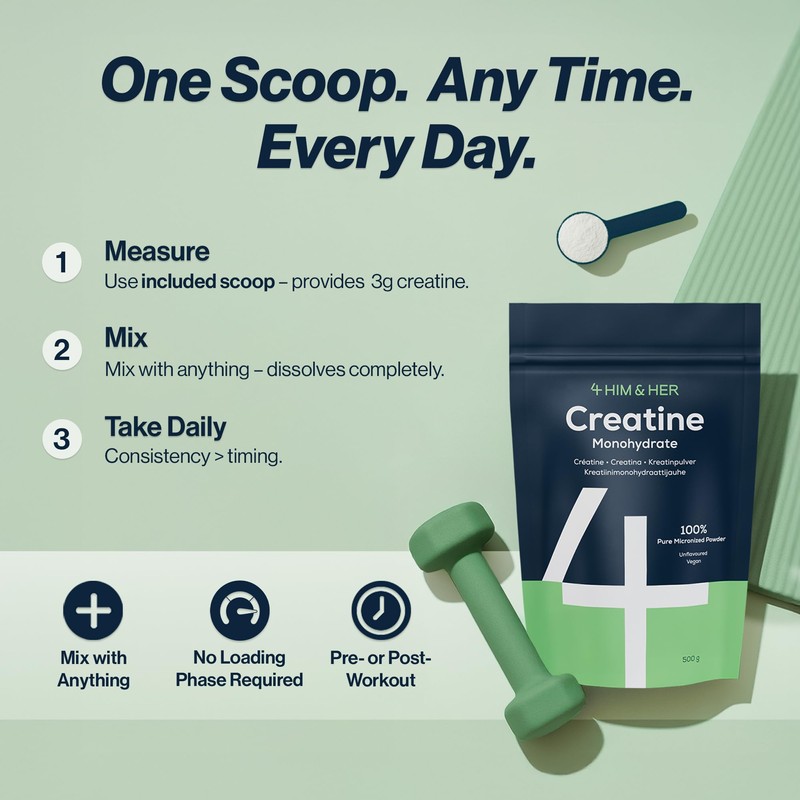 Creatine Monohydrate Powder 500g – Pure Micronized Creatine for Men