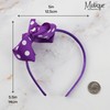 Motique Accessories Girls Polka Dot Bow Headband (Purple)